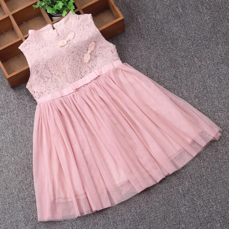 Платье для девочек в китайском стиле праздничное платье принцессы без рукавов с вышивкой одежда для девочек Детские платья бальное платье От 4 до 11 лет розового цвета