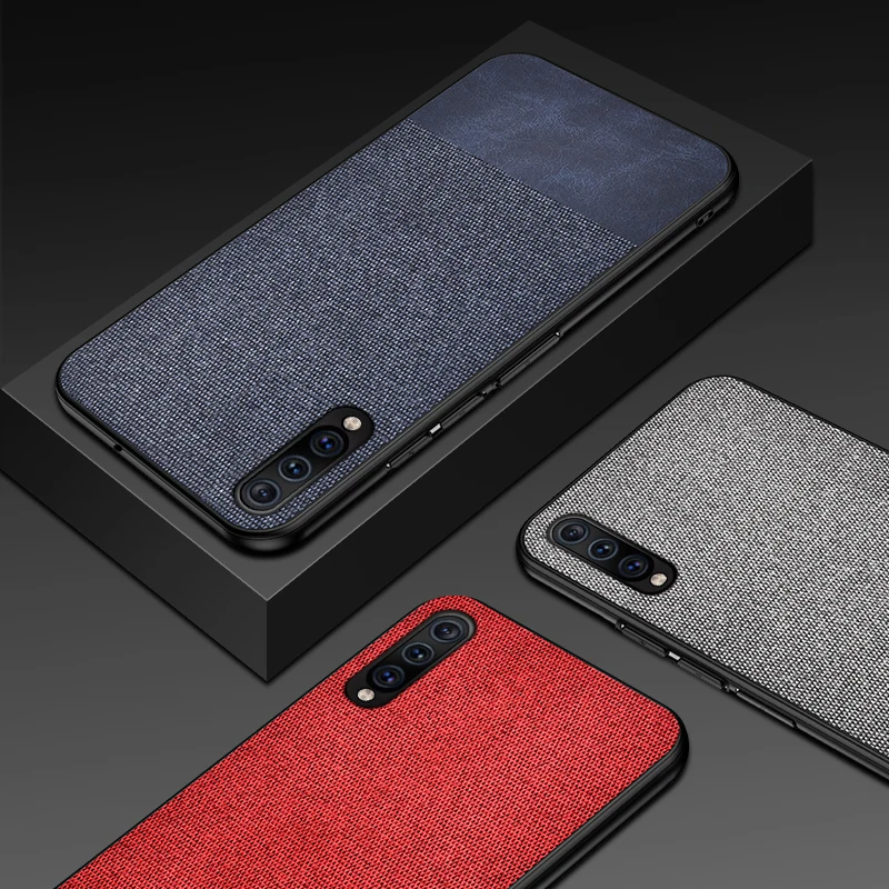 

Colors Splice Cloth Case For Samsung Galaxy A90 A80 A70 A60 A50 A40 A30 A10 2019 M30 M20 M10 Version Silicone Soft Fabric Case