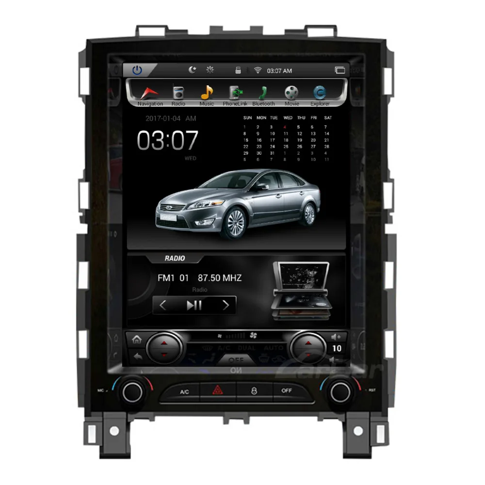 CARBAR 10," вертикальный ips экран Android автомобильный DVD gps-навигация, радио, стерео плеер для Renault Koleos 2 Гб ram 64 Гб rom