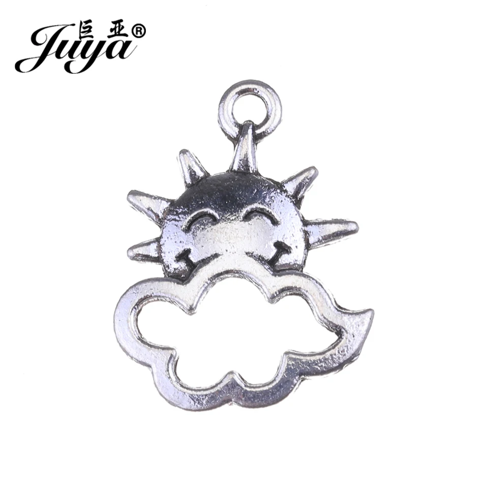 

30pcs/lot 21x16mm Zinc Alloy Sun and Cloud Shape Charms Pendnat For Necklace Bracelet DIY Making Jewelry Accessories Handmade