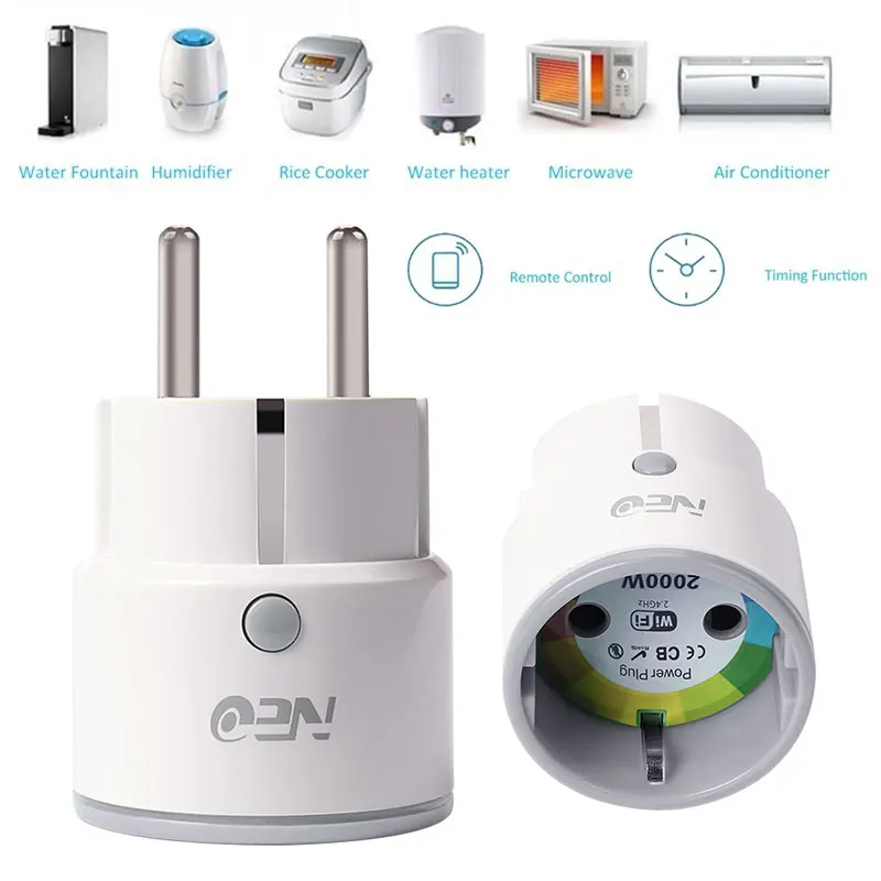 

Wi-Fi Socket Mini Smart 2000W Timing Smartphone Home and Living Smart Plug Wi-Fi Switch Outlet Home and Kitchen for IFTTT