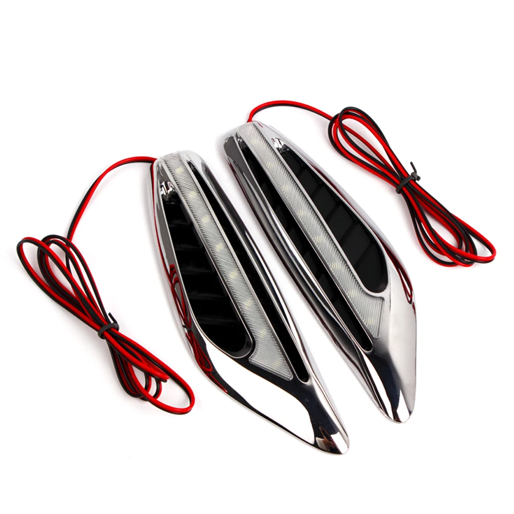 1 Pair Blade Shape LED Car Side Turn Signal Lights 3W 12V 46 LEDs Car