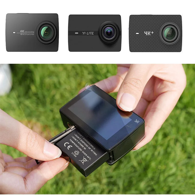 Аккумулятор для Xiaomi Yi 4K 4k + Xiaoyi Lite аккумулятор 1000 мАч с зарядным устройством экшн