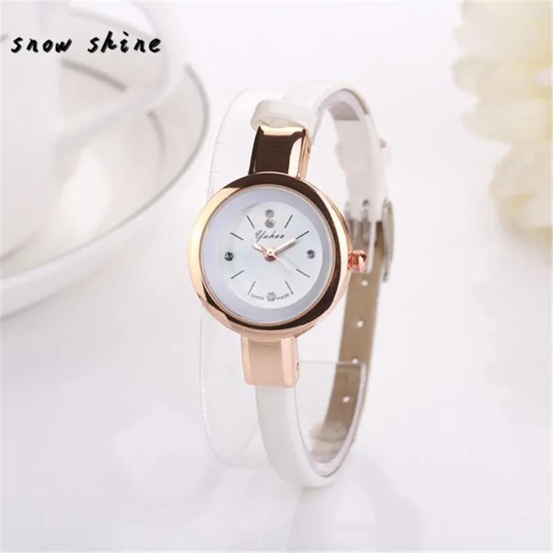 snowshine 30 New Womens Retro Design Leather Band Analog Alloy Quartz Wrist font b Watch b