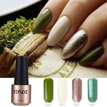 

ZDZDZ 4pcs Set Nail Gel Polish 8ml DIY Green white bling Hyrid Varnish