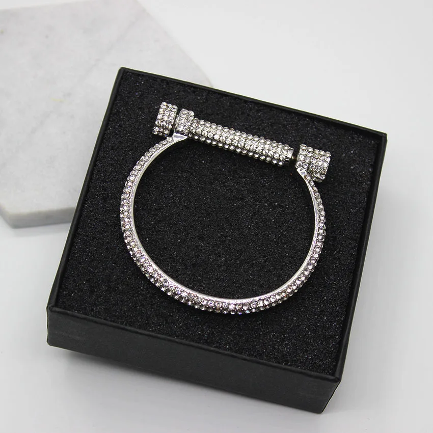 

TYME screw cuff bangle D word hooves buckle silver carter lovers H bracelet couple Men jewelry