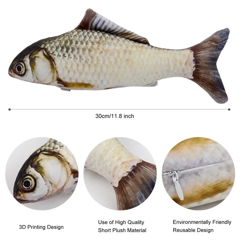 4 шт кошачья рыбка плюшевая 3D Карп рыбка в форме кошки игрушка симпатичная имитация рыбка играющая игрушка кошачья Рыбка Мягкая подушка игрушки для домашних животных поставки
