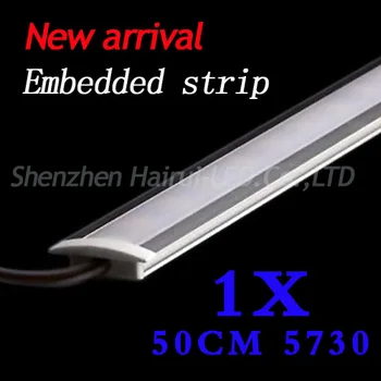 

1PCS/Lot 7W 50CM Rigid Strip 5730 LED Bar U Groove Light Non-Waterproof 72s/M DC 12V 5630 Tube Hard