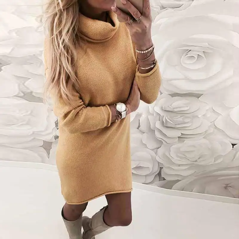 2018-Autumn-Winter-Women-Knitted-Sweater-Dresses-Turtleneck-Bodycon-Slim-Jumper-Vestido-Long-Causal-Pullover-WS5260C