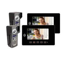 Freeship de dhl 7 “Pantalla táctil Monitor de Vídeo en Color Teléfono de Video de Interior Cámaras de Sistema de entrada De Vídeo Portero automático Intercom Teléfono de La Puerta