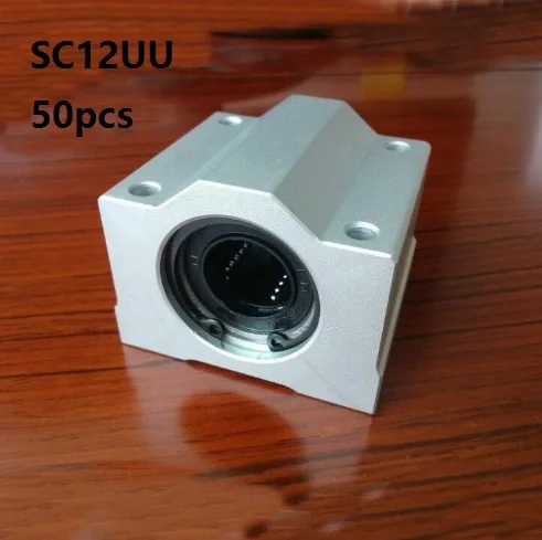 50 шт./лот SC12UU SCS12UU 12 мм линейный блок корпуса Линейный опорный подшипник блоки