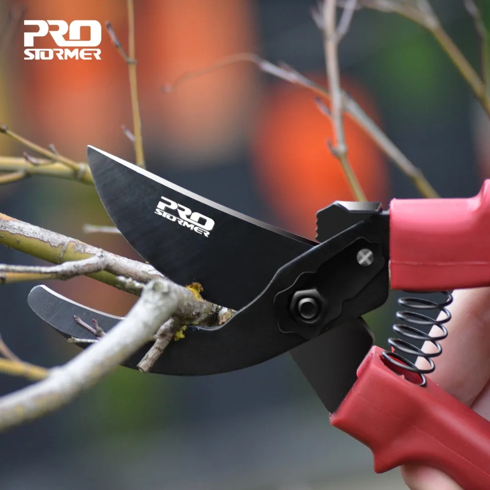 PROSTORMER Garden Pruning Shears Scissor 65 Manganese Steel Blade