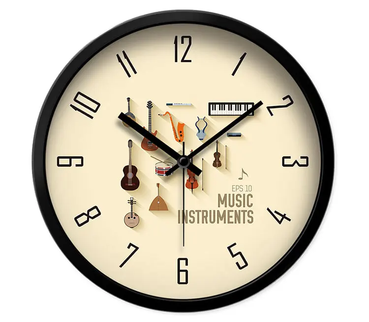 De Moda De Diseno Moderno Reloj De Pared Casa Decoracion Musica