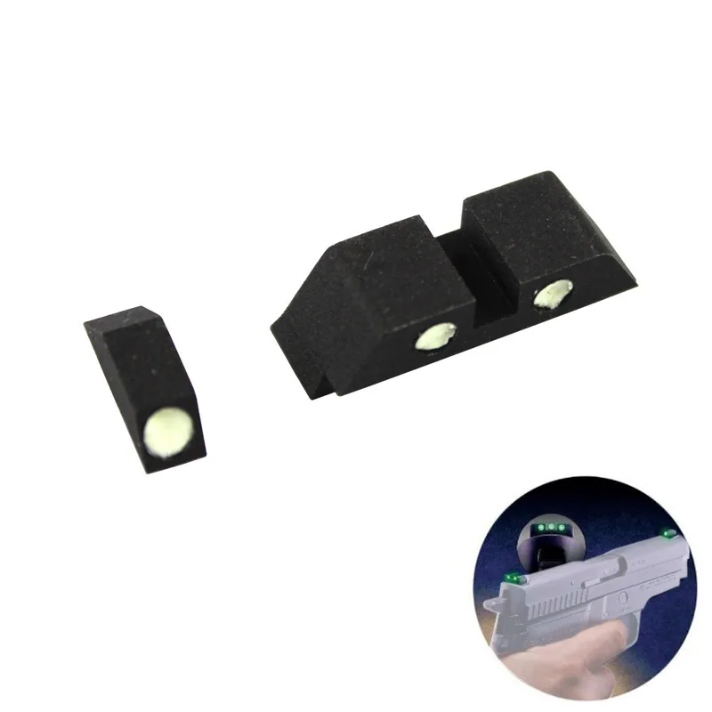 

High Quality Glock Night Sight Pistol Handgun Front and Rear Sight Set For Glock 17, 19, 22, 23, 24, 26, 27, 33, 34, 35
