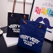 Простая набивная Холщовая Сумка на плечо Персонализированная модная печать буквы Студенческая хозяйственная сумка