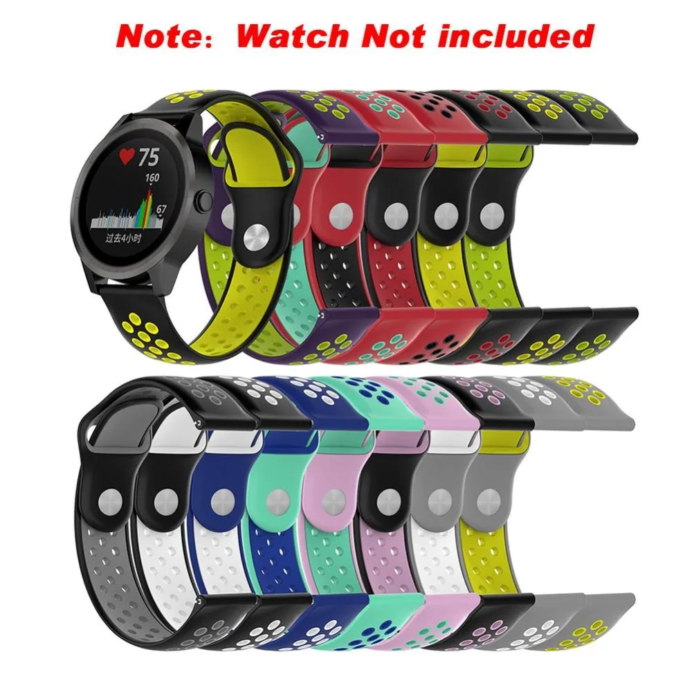 

20MM Silicone Replacement Watch Strap Wrist Band Strap for Garmin vivoactive3 vivomove HR vivomove Garmin Forerunner 645 Watch