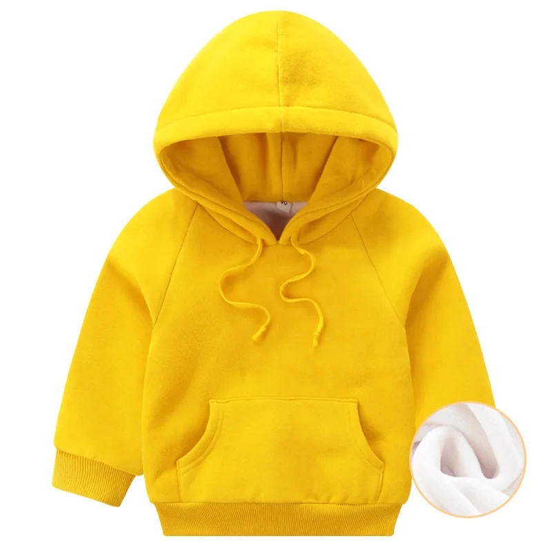 

Boys Hoodies Girls Sweatshirts Plus Velvet Thick Outerwear Child Sweater Children Clothing