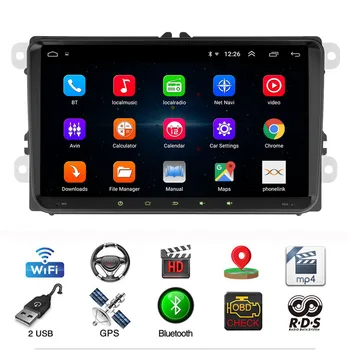 

9" 2 din Android 9.1 Car Radio Multimedia Player GPS Navi for Volkswagen Jetta mk6/Golf mk6/Passat b6/Touran/Polo Car Stereo
