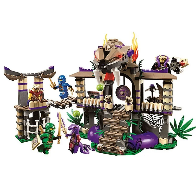 Legoing Ninjago 10324 введите в виде змеи замок 528 шт. строительные блоки игрушки для детей