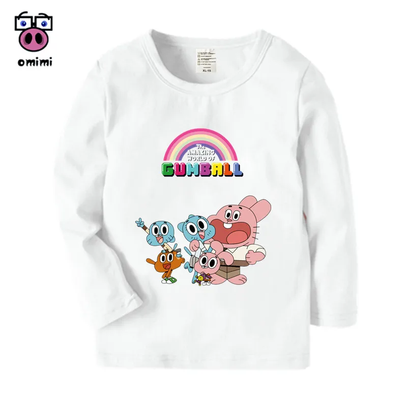 

Kid's Long Sleeve The Amazing World Of Gumball Cartoon Printed T Shirt Boys Girls Autumn Casual Winter Tops Kids Cute T-Shirt