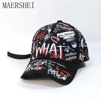 

MAERSHEI brand Summer Baseball Cap Graffiti Sun Caps Hip Hop Visor dad Hat Adjustable Snapback Bone men hip hop caps