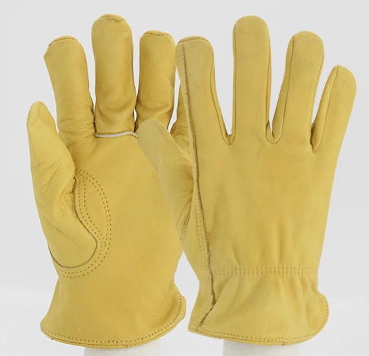 

Cowhide Gardening Driver Gloves Security Protection Safety Working Gloves Welding Warm Gloves -Free Shipping
