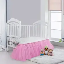 Детская Юбка для детской кроватки с рюшами, детская кровать, постельные принадлежности, комплекты для кроватки для мальчиков и девочек, Прямая поставка
