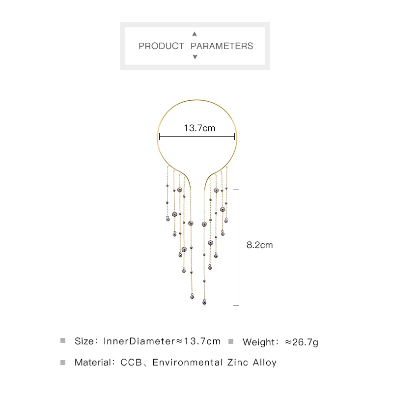 kiss me Trendy Gray Beads Long Tassel Choker Necklace 8 aeProduct.getSubject()