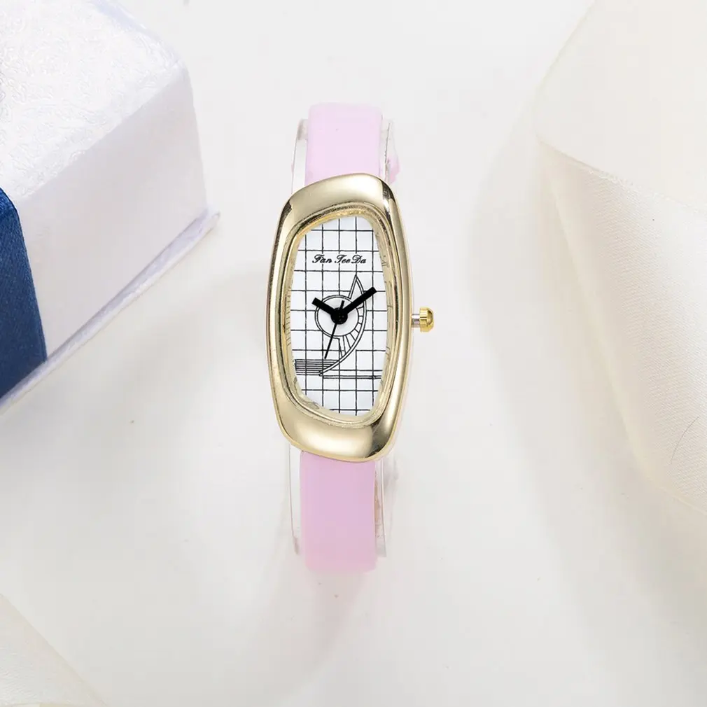 Очаровательная нерегулярные циферблат Для женщин часы мягкий кожаный ремешок Кварцевые наручные часы женские часы Fine Jewelry relogio feminino 2018