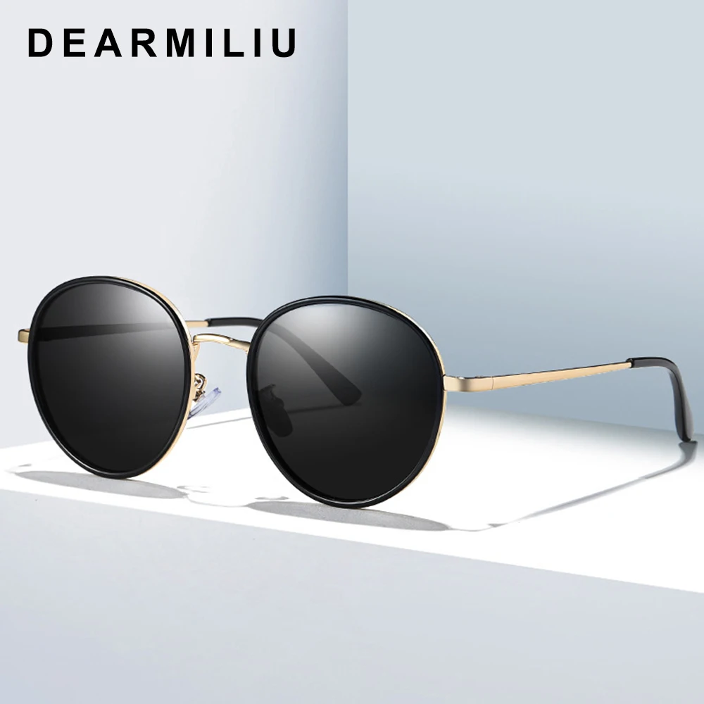 DEARMILIU унисекс дизайн женские поляризованные солнцезащитные очки для вождения круглые линзы солнцезащитные очки UV400 Gafas De Sol Оттенки для мужчин и женщин