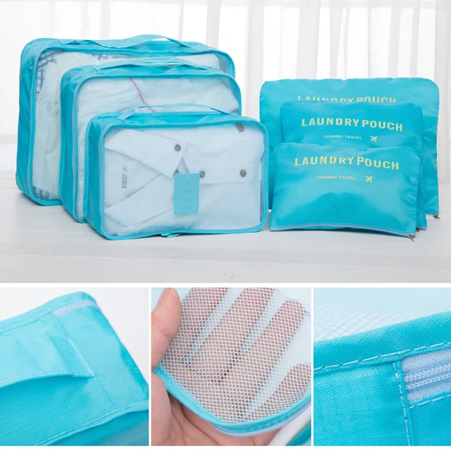 6pcs/set Nylon Waterproof Tidy Sorting Pouch Portable Organizer 2 6pcs/set Nylon Waterproof Tidy Sorting Pouch Portable Organizer 2