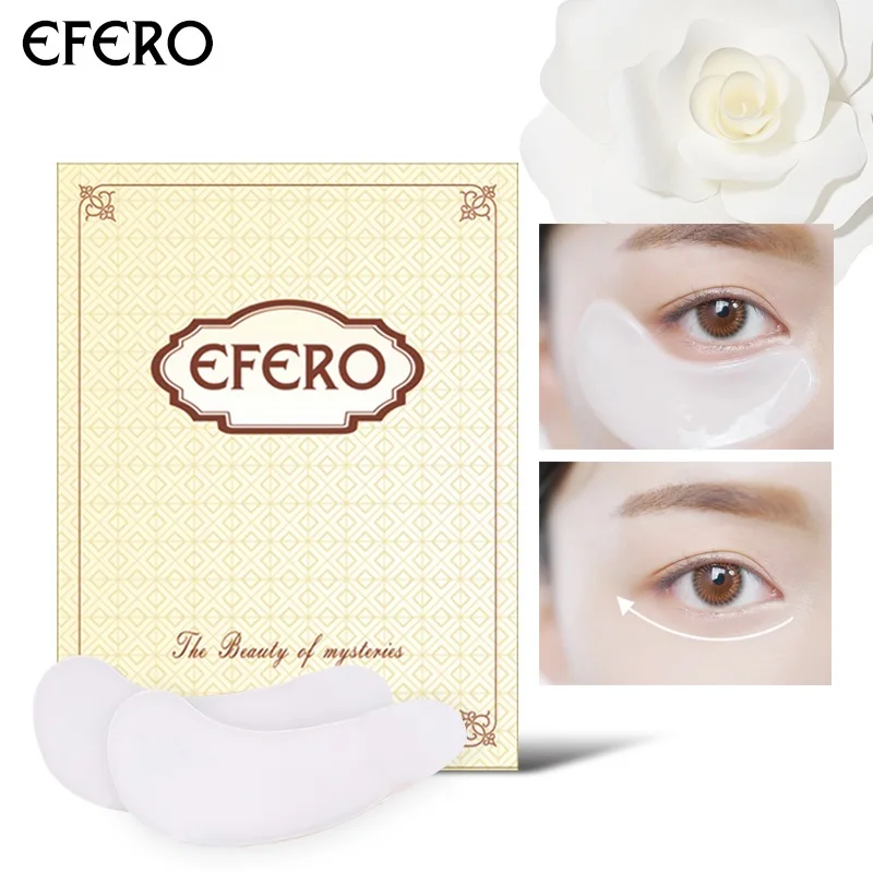 

EFERO Crystal Collagen Eye Mask Anti Aging Wrinkle Gel Eye Patch Puffiness Eye Patches for the Eyes Care Dark Circle 30pc=15pair