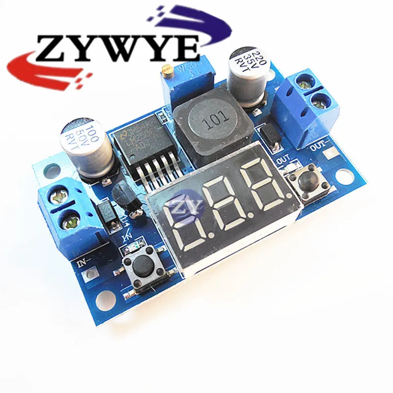 

4V-40V to 1.25v-37v LM2596 LM2596S power module + LED Voltmeter DC-DC adjustable step-down power supply module with digital disp