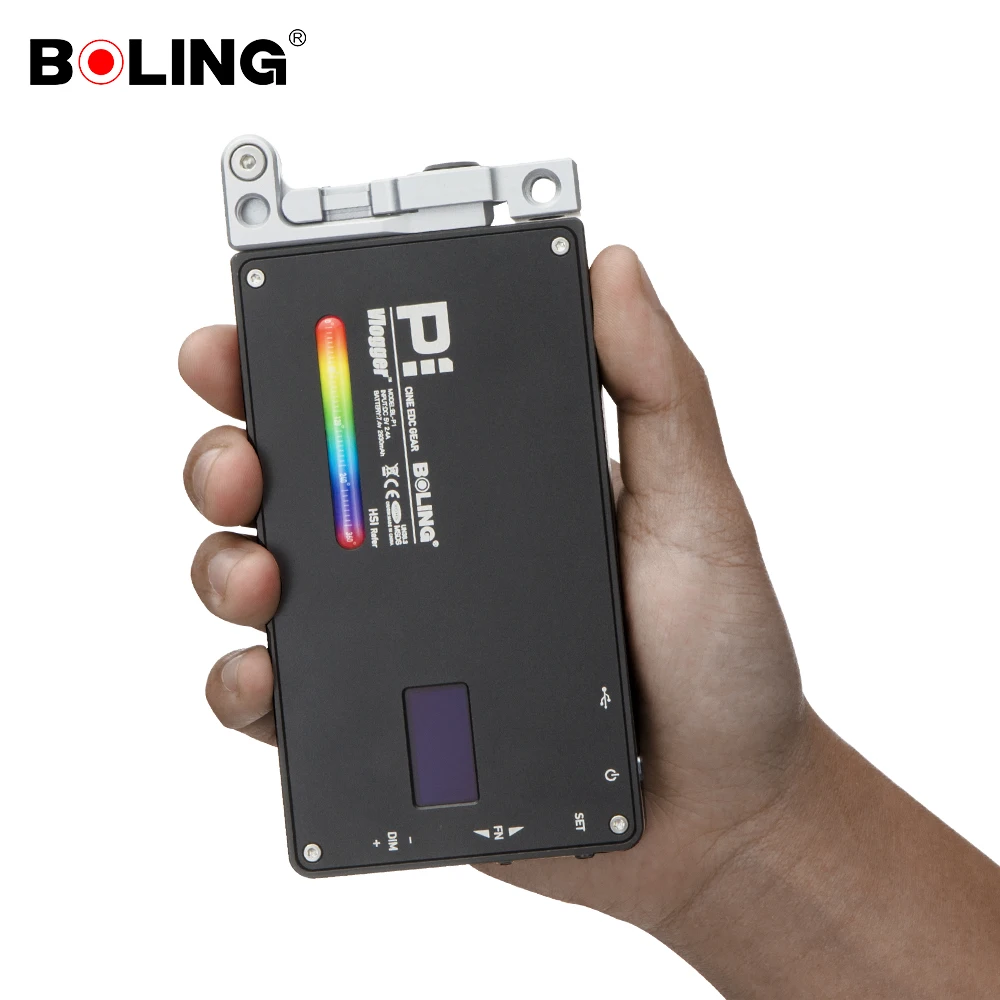 

Boling P1 Pocket RGB LED Video Light 2500K-8500K Bi-Color On Camera Studio Light with CRI 96+Built in Battery