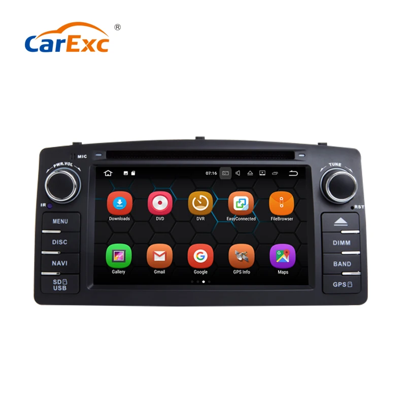 6 2-дюймовый Android 9 0 2G RAM 32G ROM автомобильный DVD GPS BT навигация для Corolla E120 BYD F3
