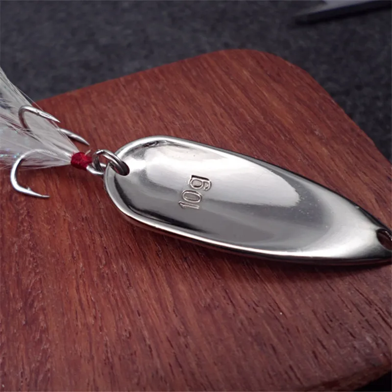 10g Metal fishing lure spoon Gold/Silver cheap fishing lures china fishing tackle Hard Bait free shipping