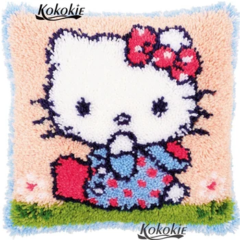 

Cross stitch sets sale sewing mats Throw Pillow decorative cushion embroidery Crocheting Rug Yarn Pillowcase latch Hook kits