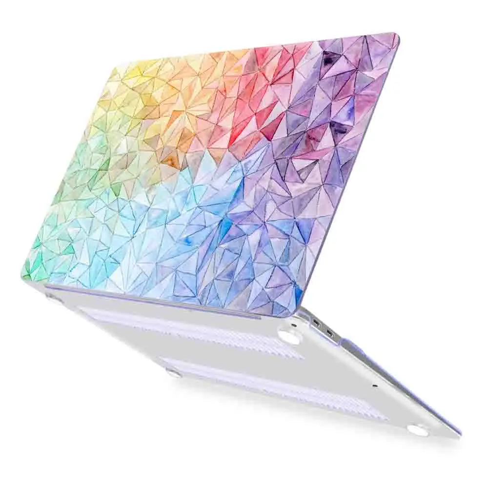 Redlai геометрический кристально чистый жесткий чехол для Macbook retina Pro 13,3 15,4 1" Air 13 Touch bar A2141 чехол для клавиатуры - Цвет: A046