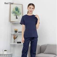 Больничные женские скрабы наборы доктор lsolation платье мыть одежду хирургическая форма медсестры медицинская стоматологическая Рабочая одежда