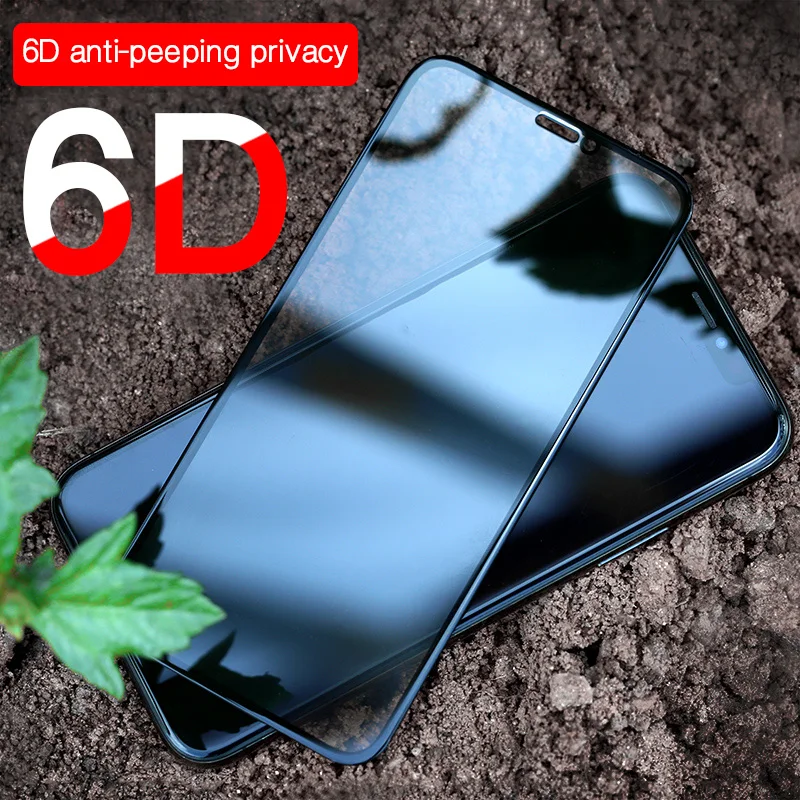 Антибликовое закаленное стекло 6D для iPhone X 7 8 plus XR XS 11Pro MAX, защита 9H