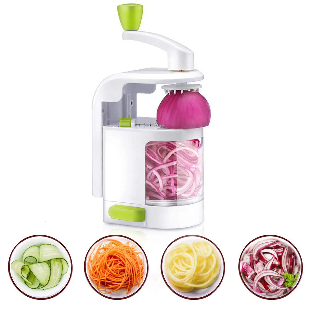 

TTLIFE Multifunction 4 In 1 Vegetable Slicer Fruit Slicer Cutting Onions Stainless Steel Blades Salad Meat Garlic Cutter Chopper