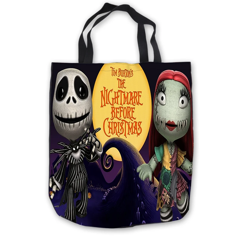 

Custom Canvas Nightmare-Before-Christmas Tote Shoulder Shopping Bag Casual Beach HandBag Daily Use Foldable Canvas #180713-03-53