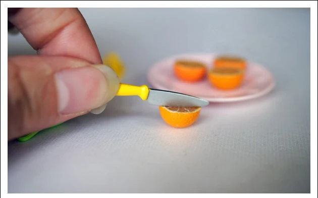 G05-X4456 الأطفال طفل هدية لعبة 1:12 دمية مصغرة الأثاث مصغرة مجموعة rement-أورانج