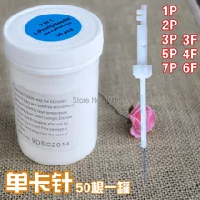 50x2 P постоянный макияж стерилизованные иглы машинка для бровей Иглы 2R/2-зубец иглы высшего класса SN03