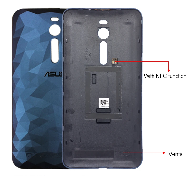ASUS Корпус задней двери мобильного телефона Замена батареи задняя крышка для Zenfone 2/Deluxe ZE551ML ZE550ML с NFC