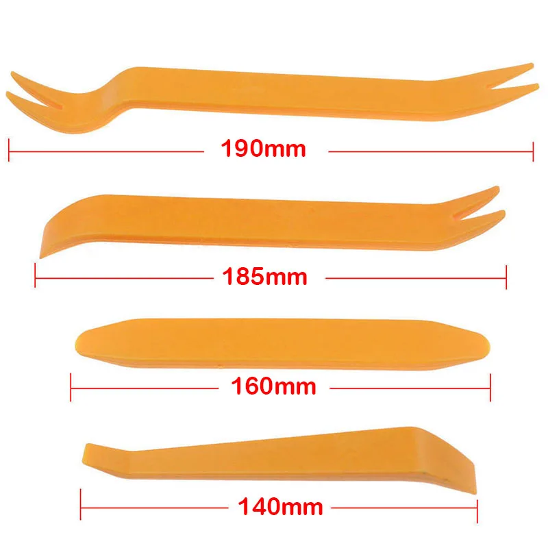 1SET/4pcs Car Removal Pry Open Tool Kit For Light Radio Audio Door Trim Panel Clip Plastic