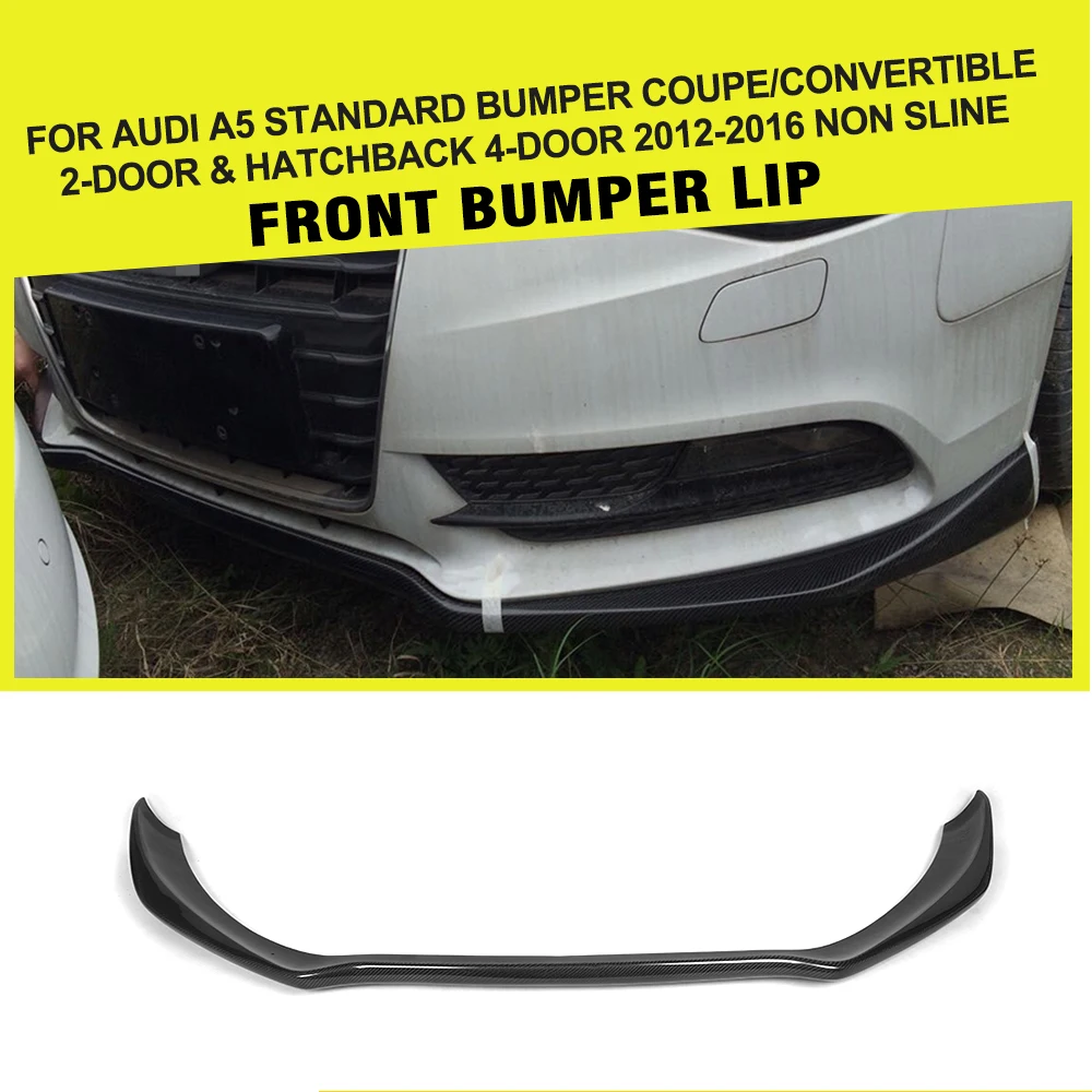 

Car Style Carbon Fiber Racing Front Bumper Lip Spoiler for Audi A5 Standard Sedan Hatchback Coupe convertible 4-door 2012 - 2016