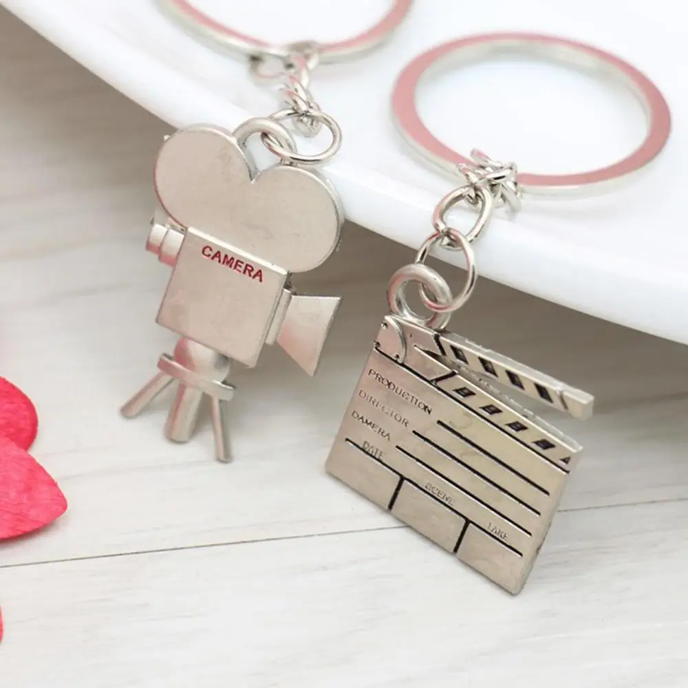 

LNRRABC 2018 new Key Rings Romantic Key Chain Ornaments Purse Ornament Clapperboards Souvenirs Camera keychain llaveros brelok