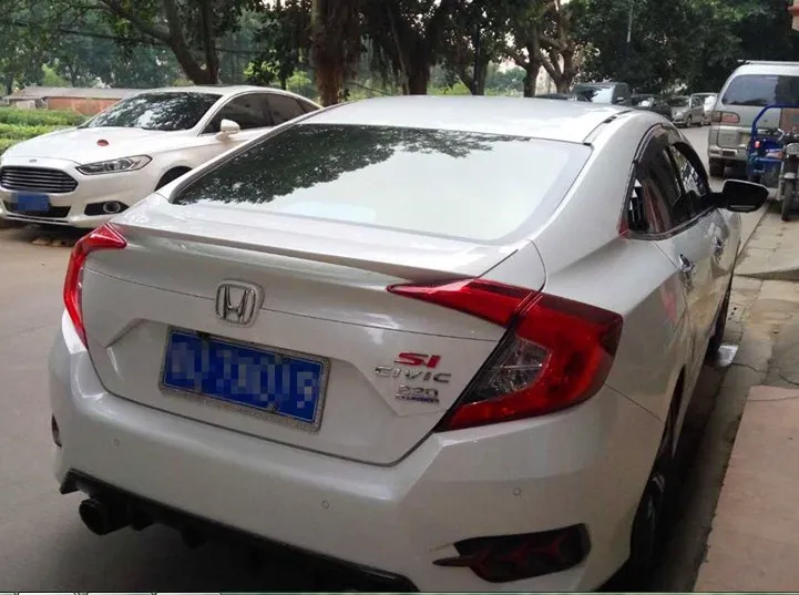 2015 2016 2017 2018 новый спойлер для honda civic от праймера или черного белого цвета краска ABS