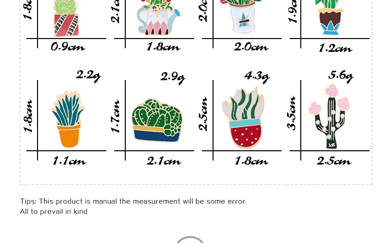 Мультфильм зеленый Горшечное растение брошь милая Трава цветок кактус Эмаль Булавка для женщин куртки нагрудные Кнопки булавки значок украшения подарки
